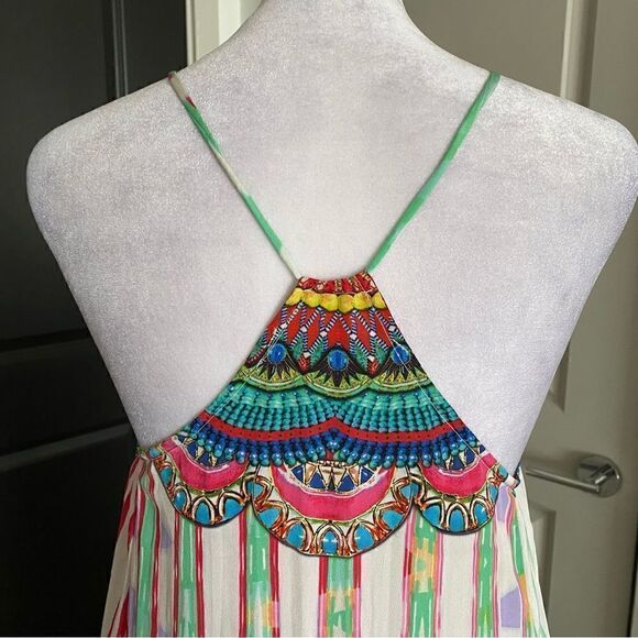 La Moda Clothing Resortwear Multicolored Kaftan Maxi Dress Size S/M - Picture 8 of 12